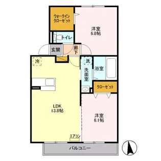 グランドソレーユ【2階】の間取り