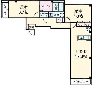 エルカーサ逗子B【3階】の間取り
