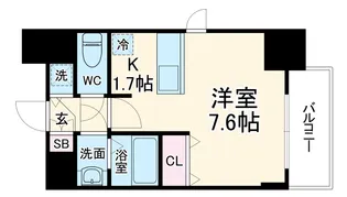 プレサンス名古屋駅前グランヴィル【4階】の間取り