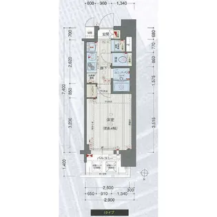 プレサンス名古屋STATIONアブソリュート【310号室】の間取り