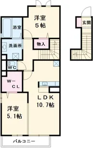 セジュール稲穂【2階】の間取り