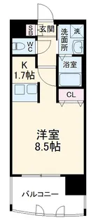 プレサンス名古屋駅前ヴェルロード【502号室】の間取り