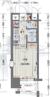 プレサンス名古屋駅前ヴェルロード【7階】の間取り