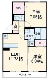 マリーシャンテ【1階】の間取り