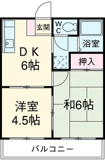 エステートピア大沢【102号室】の間取り