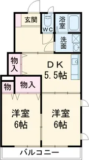グレーシア中郷B【B-102号室】の間取り