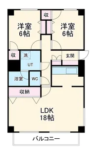 プリズム岩塚【4階】の間取り