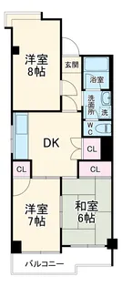 ジャスティーサカイ【4-C号室】の間取り