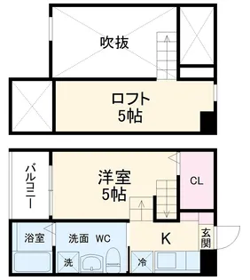 Rich hill 北頭【105号室】の間取り