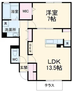 BRYANT PARK A【1階】の間取り