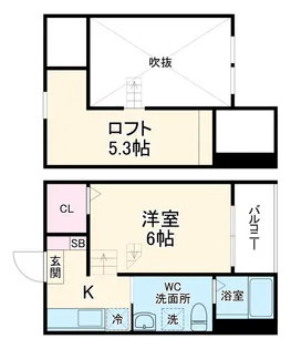 エスペランサ源兵衛町【102号室】の間取り