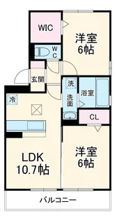 ハロウェル【A101号室】の間取り