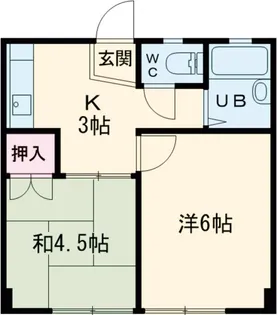 岩井マンション【2階】の間取り