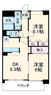 サンシティ名西通【2階】の間取り