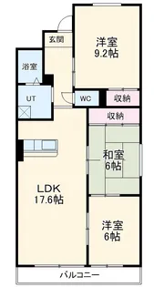 ラ・ポルト93【301号室】の間取り