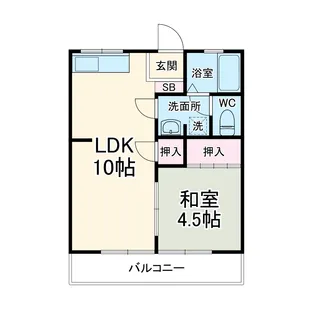ハイツサンローラン【1階】の間取り