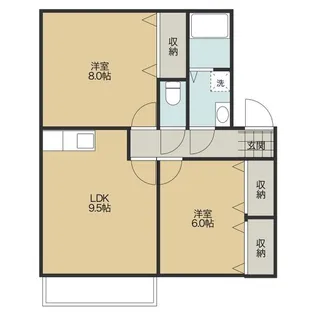 シェソワN C棟【1階】の間取り