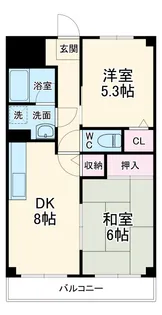 グランパーク高畑【103号室】の間取り