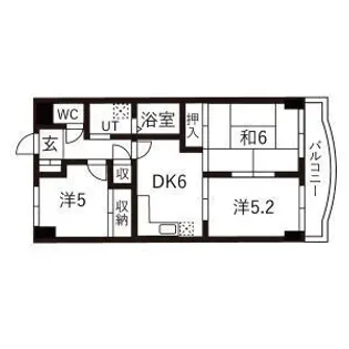 本町ハウス【202号室】の間取り