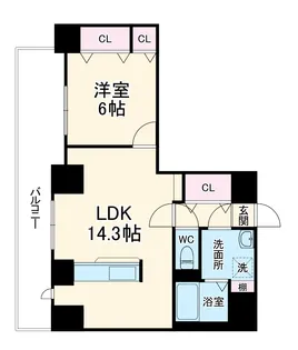 ベルデュールⅢ【303号室】の間取り