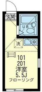 ユナイト寺前コーラルコースト【1階】の間取り