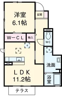 ルミエール【1階】の間取り
