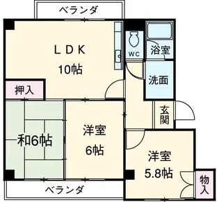 SPACE北屋敷【3階】の間取り