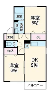 ウィング守山【2階】の間取り