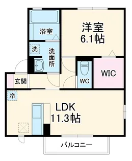 クレール・ヴィラージュⅢ【1階】の間取り
