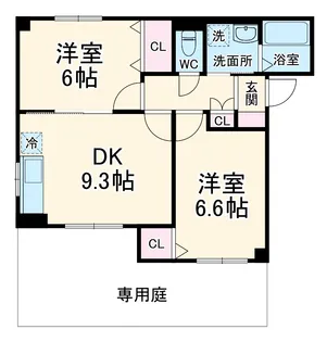 クレストコート【1階】の間取り