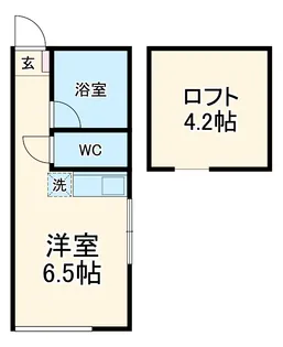 ユナイト蒔田メルローズ・アベニュー【1階】の間取り