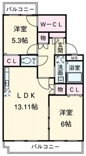 水野マンション【202号室】の間取り