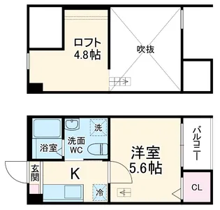 プレンフルII【2階】の間取り