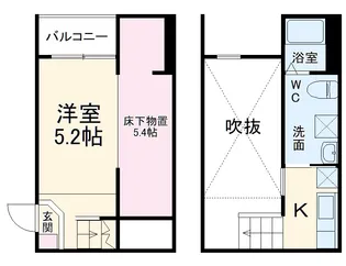 M.R.プレミア【205号室】の間取り