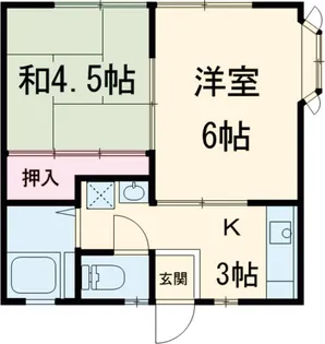 コスモハイツ【1階】の間取り