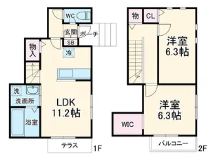 フォレストメゾン廬山III【1階】の間取り