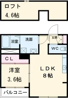 プルミエール中村【1階】の間取り