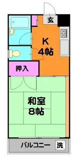 第五共和コーポ【102号室】の間取り