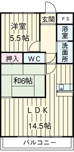 センチュリーパーク広住町【6階】の間取り