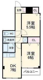 レナジア三郷【1階】の間取り