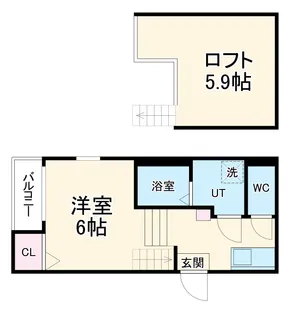 リブフラット藤江【1階】の間取り