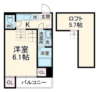 ハルメゾン【202号室】の間取り