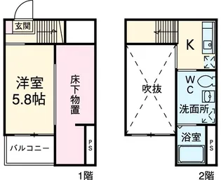 SEIREN福池【203号室】の間取り