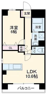 トパーズ【103号室】の間取り