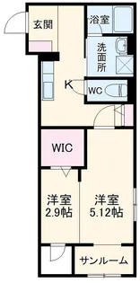 クレアール【202号室】の間取り