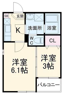 さくらハイツ【101号室】の間取り