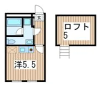 オリーブハイム【2B号室】の間取り