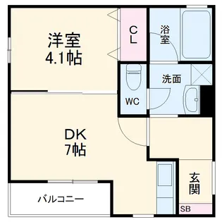 gione Honmachi(ジオーネホンマチ)【2階】の間取り