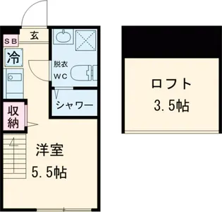 ソレイユ北綾瀬【2階】の間取り