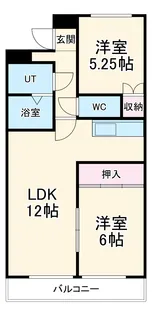 パレス水南【2階】の間取り